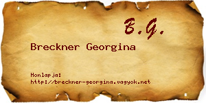 Breckner Georgina névjegykártya